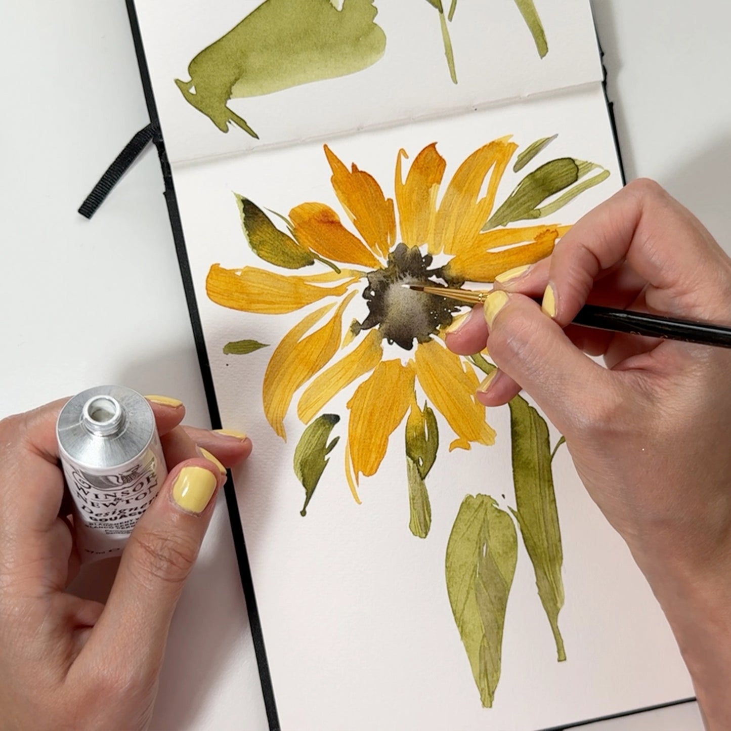 Onlinekurs „Sonnenblumen in Aquarell“ – Leuchtkraft und Struktur in einem Motiv