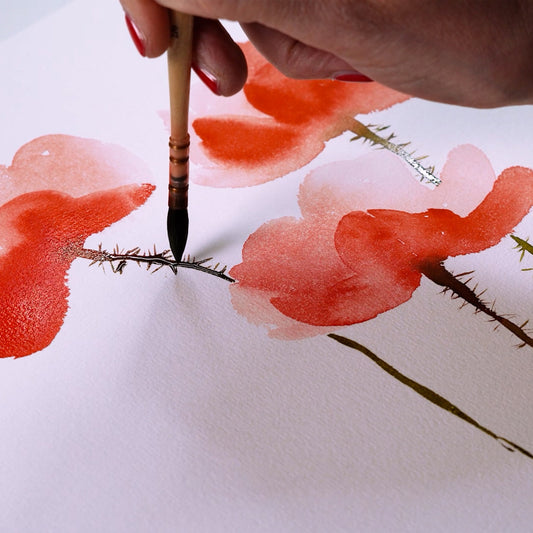 Onlinekurs „Mohnblumen in Aquarell“ – Schicht für Schicht zur Sommerblüte
