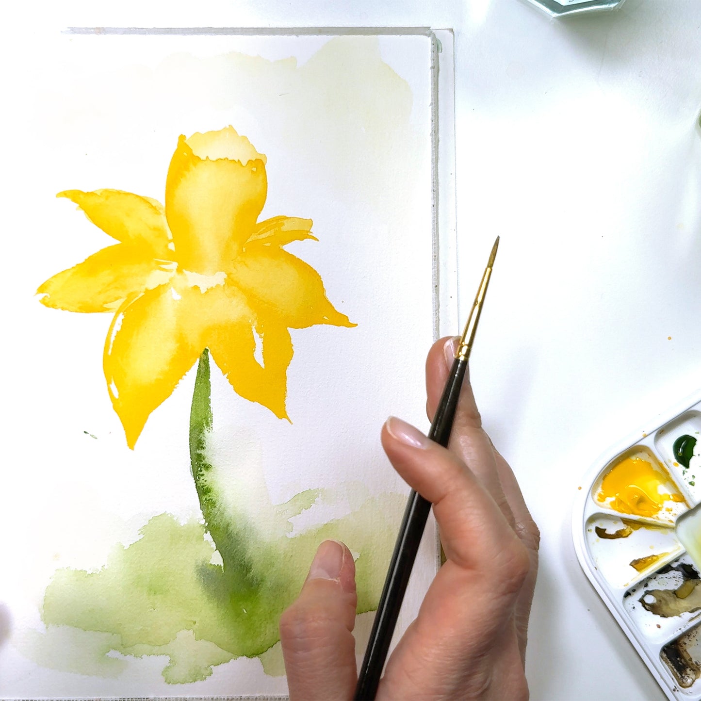 Onlinekurs „Narzissen in Aquarell“ – Ein Frühlingsgruß in 15 Minuten
